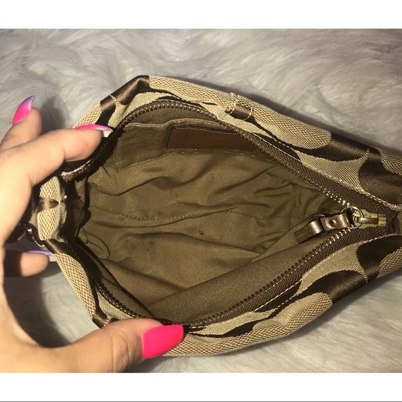 Vintage Coach Monogram Tan Convertible Mini Bag - Picture 4 of 8